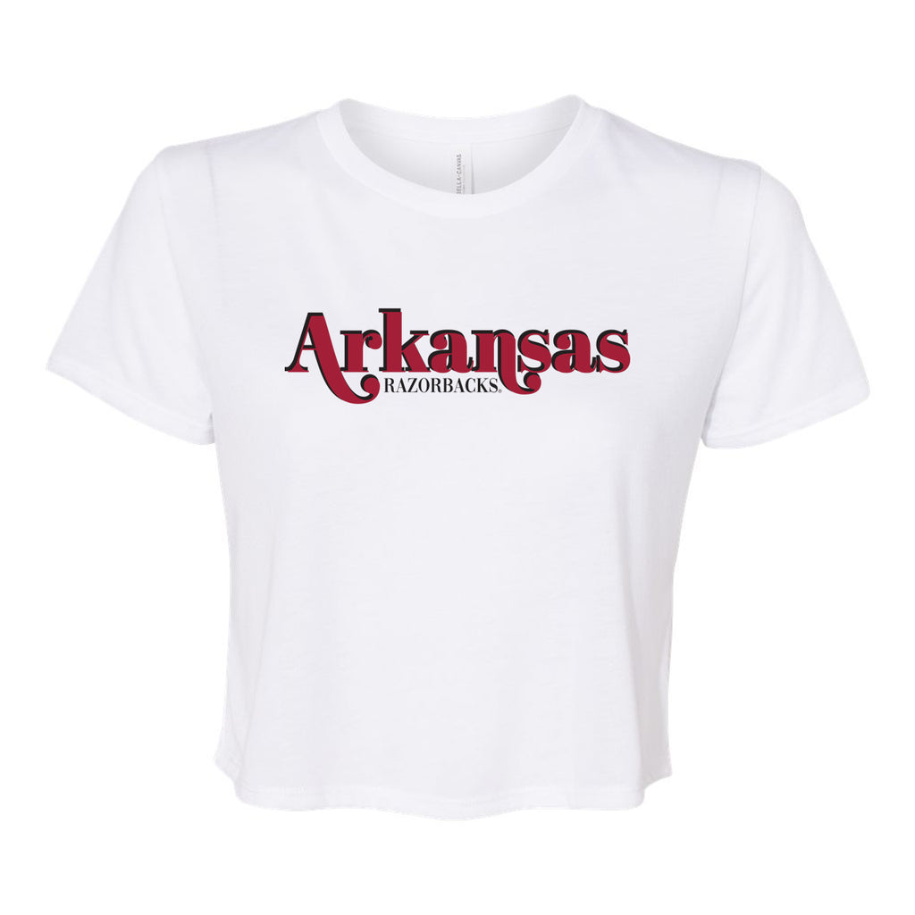 First Down Crop tee- University of Arkansas
