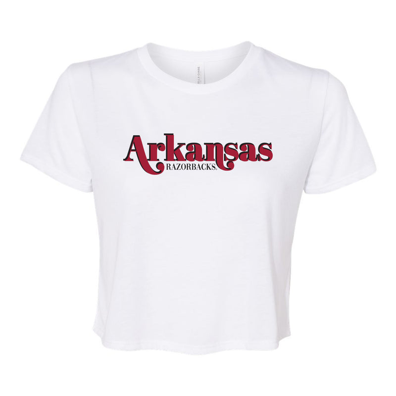 First Down Crop tee- University of Arkansas
