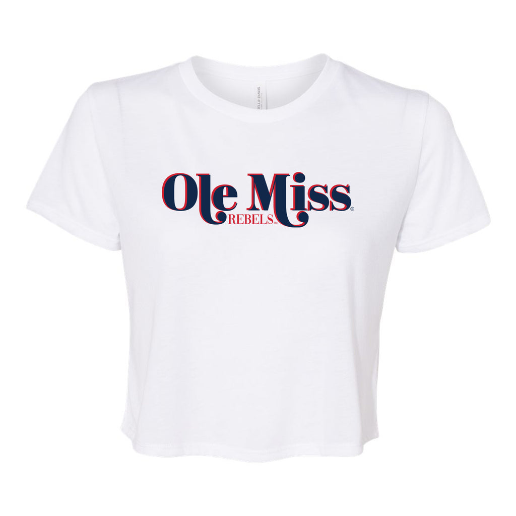 First Down Crop Tee- University of Mississippi