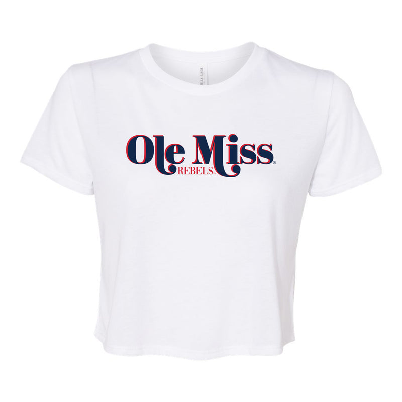 First Down Crop Tee- University of Mississippi