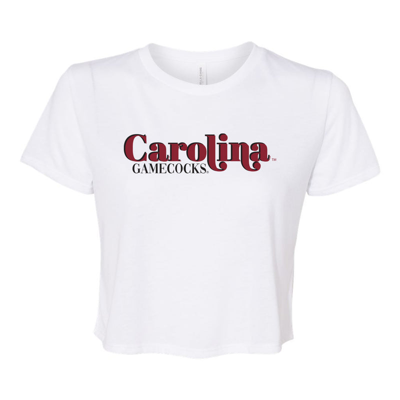 First Down Crop Tee- University of South Carolina