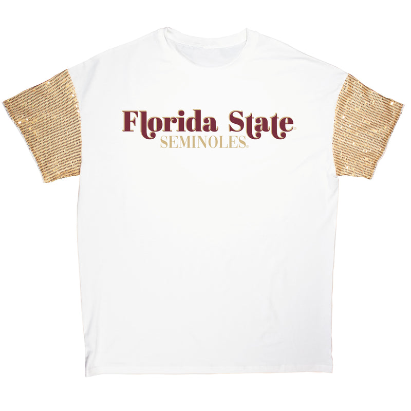 First Down Sequin Tee- Florida State University
