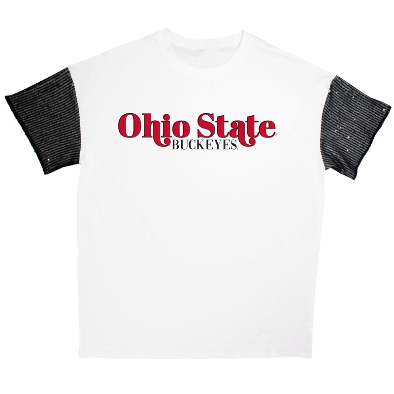 First Down Sequin Tee- Ohio State University (The)