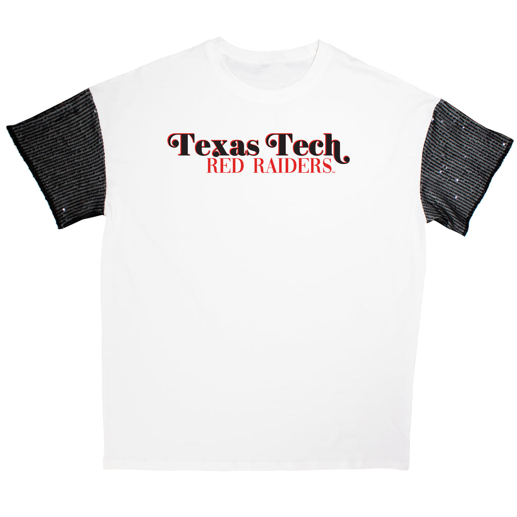 First Down Sequin Tee- Texas Tech University