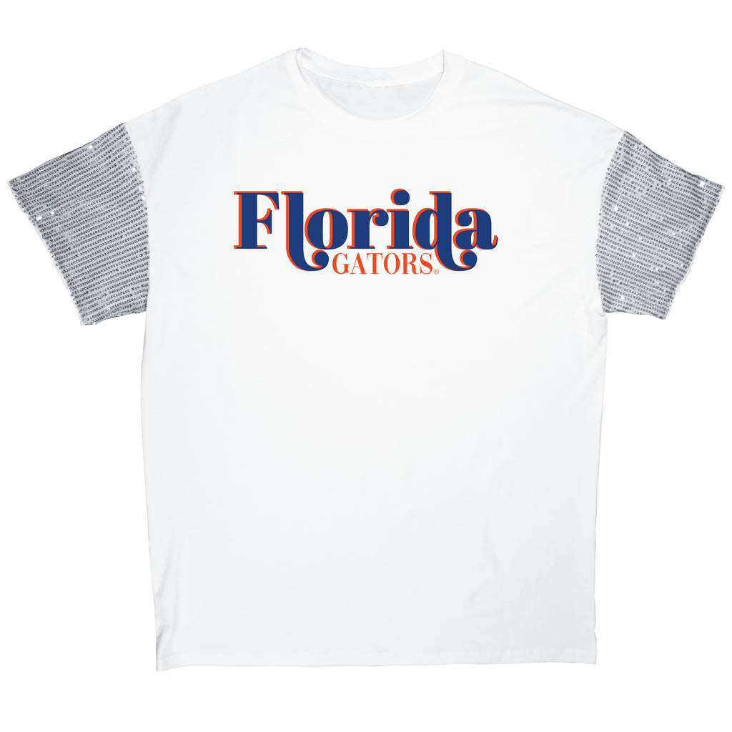 First Down Sequin Tee- University of Florida