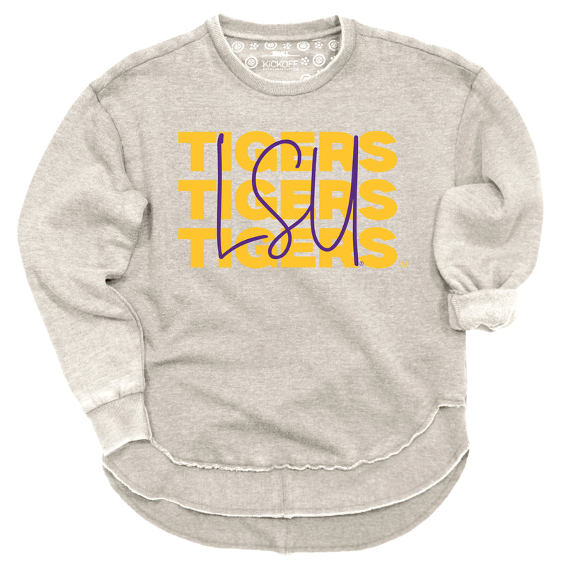 Game Time Poncho Fleece- Louisiana State University