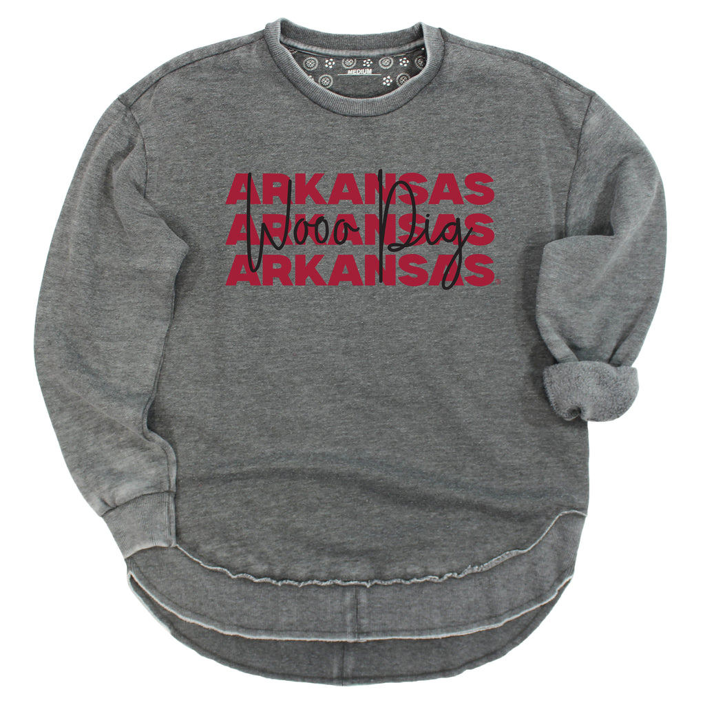 Game Time Poncho Fleece- University of Arkansas