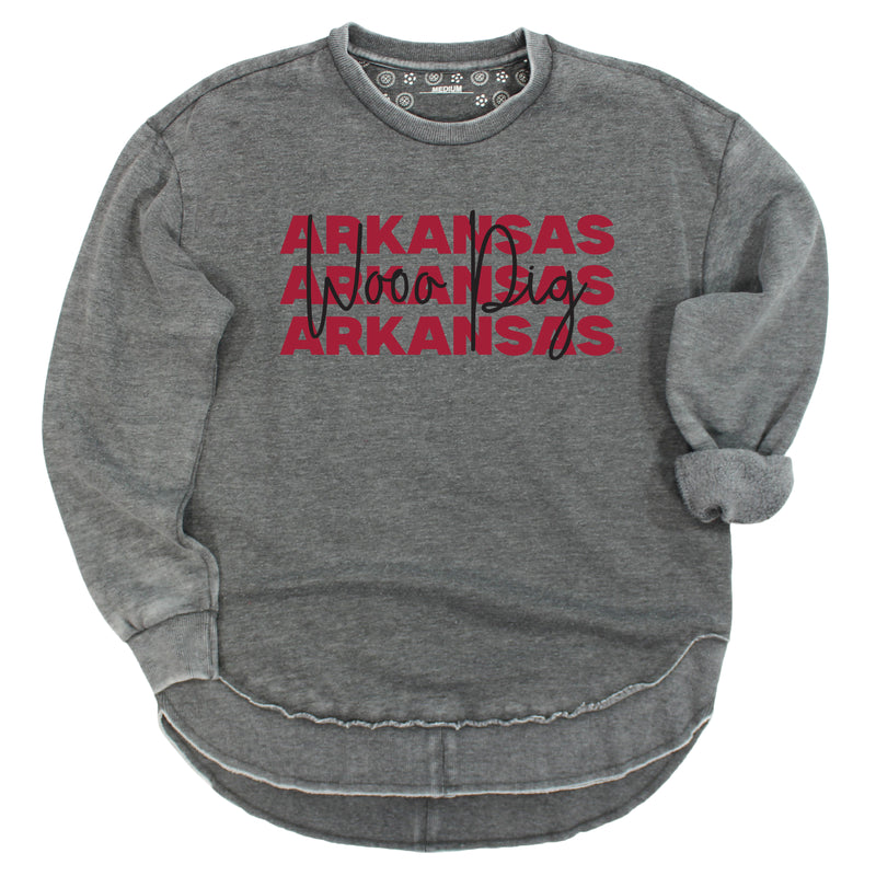 Game Time Poncho Fleece- University of Arkansas
