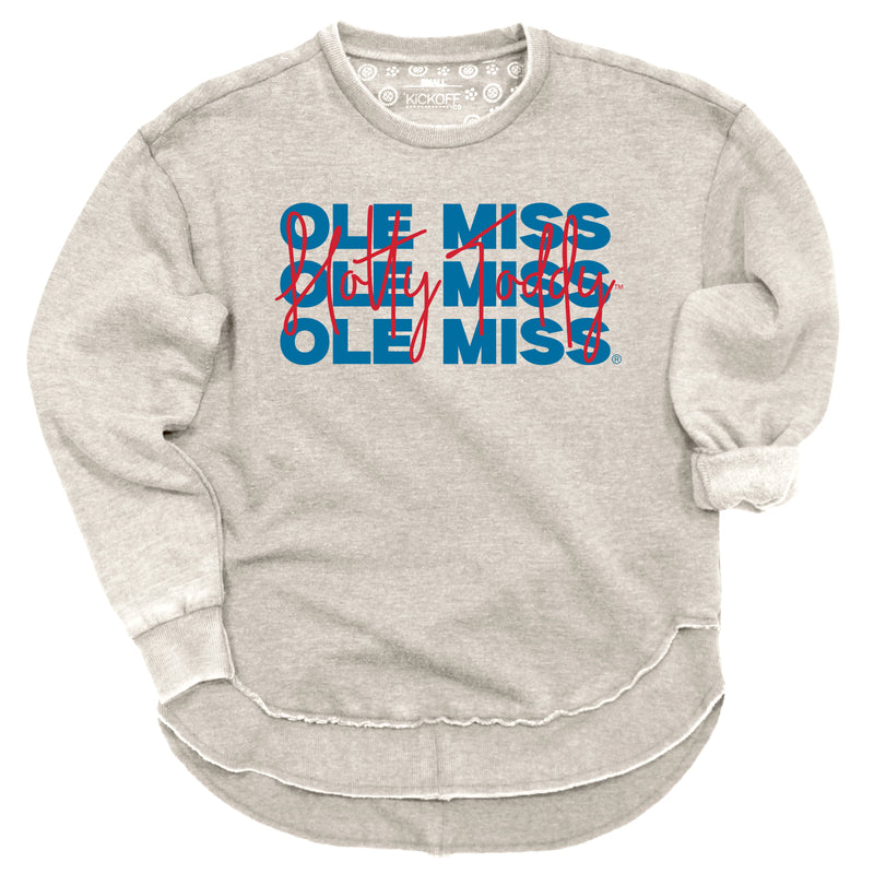 Game Time Poncho Fleece- University of Mississippi