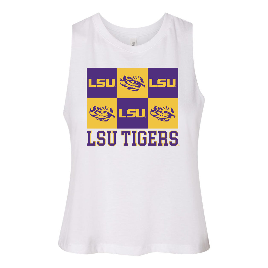 Gridiron Cut-Off Tee- Louisiana State University