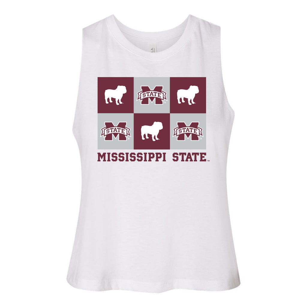 Gridiron Cut-Off Tee- Mississippi State University