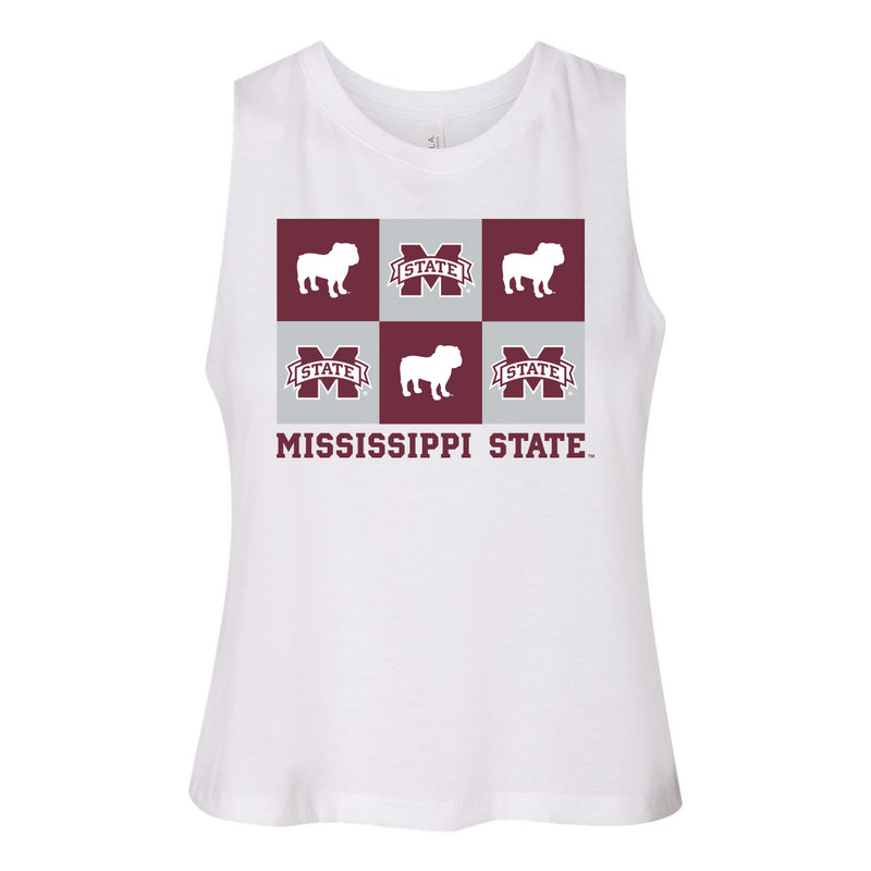 Gridiron Cut-Off Tee- Mississippi State University