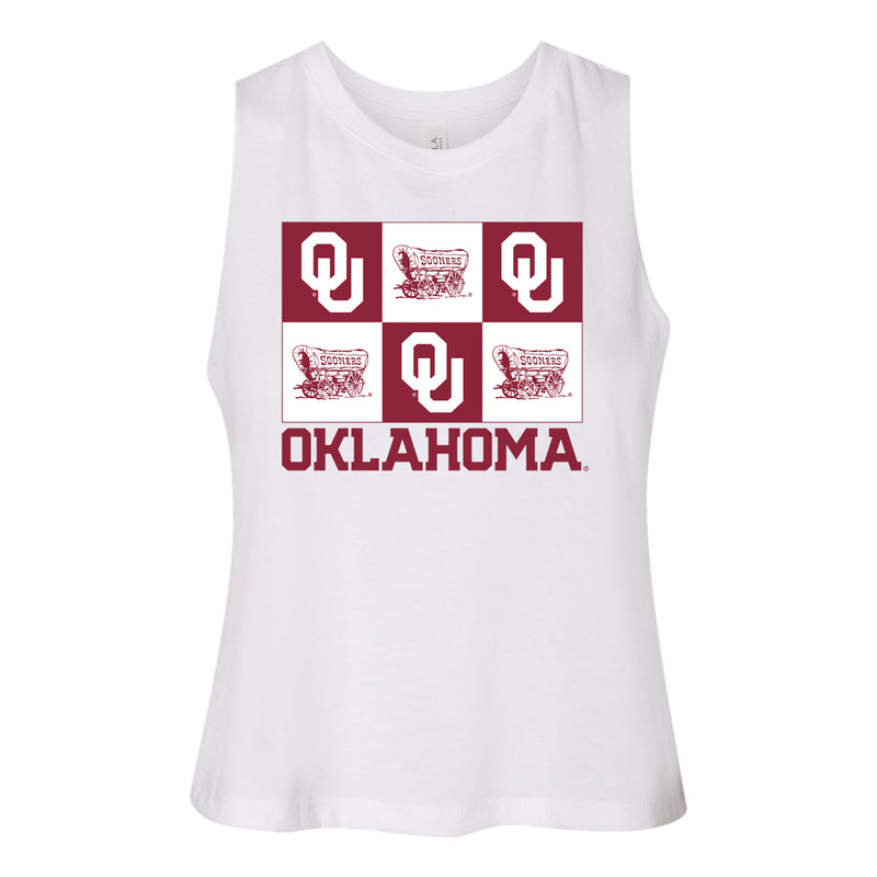 Gridiron Cut-Off Tee- University of Oklahoma