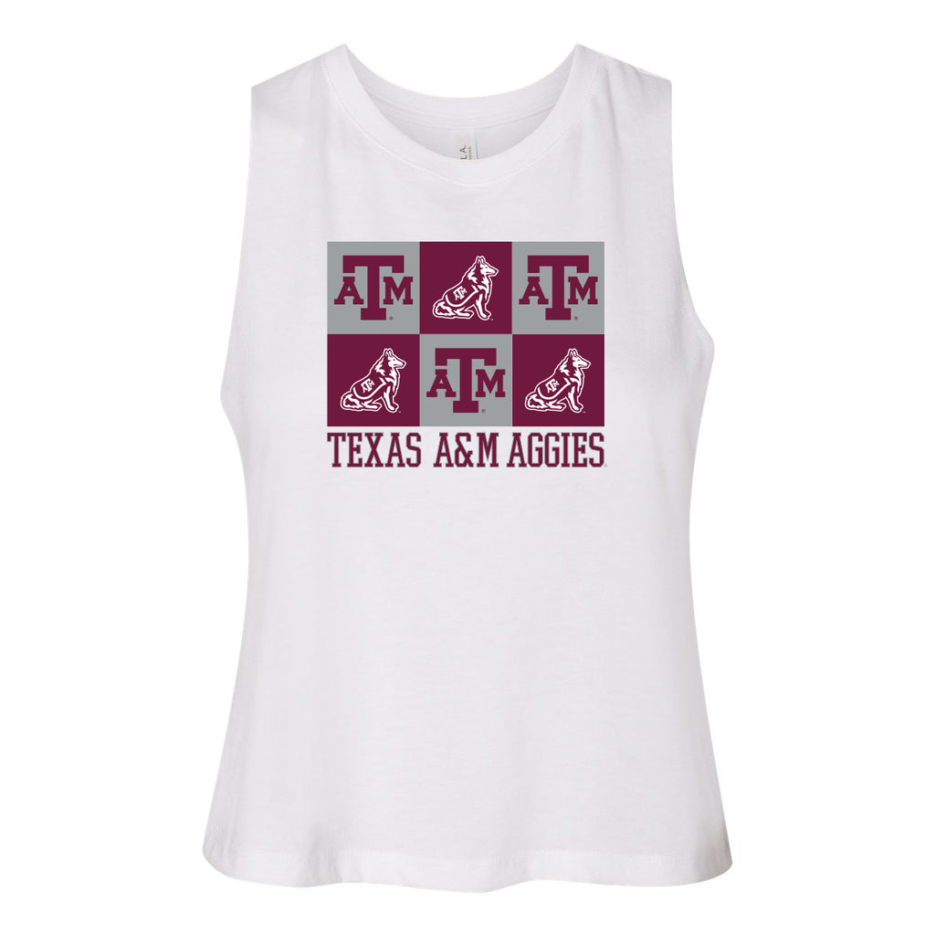 Gridiron Cut-Off Tee- Texas A&M