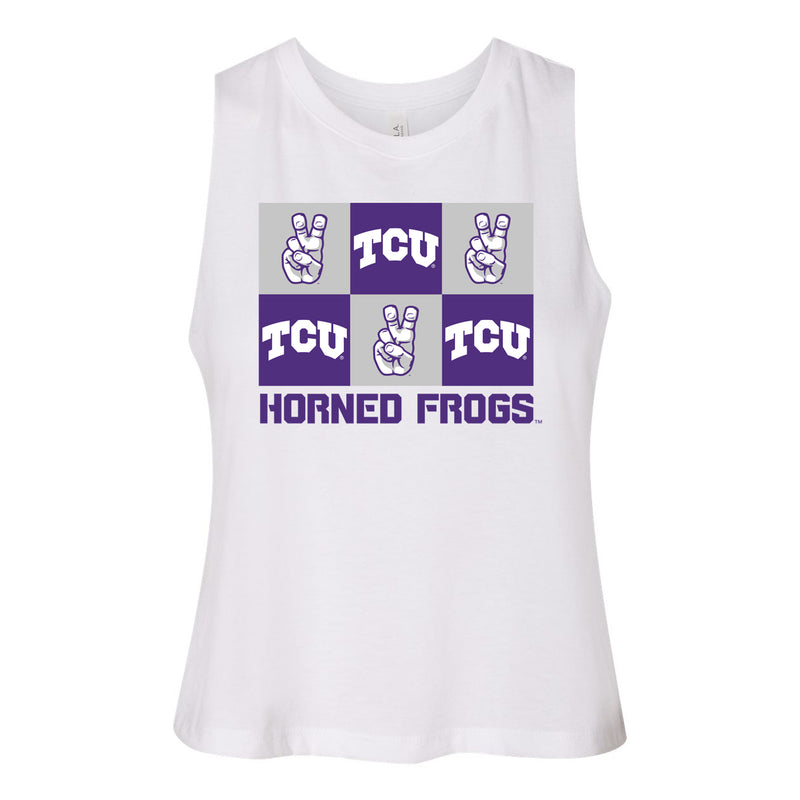 Gridiron Cut-Off Tank- Texas Christian University