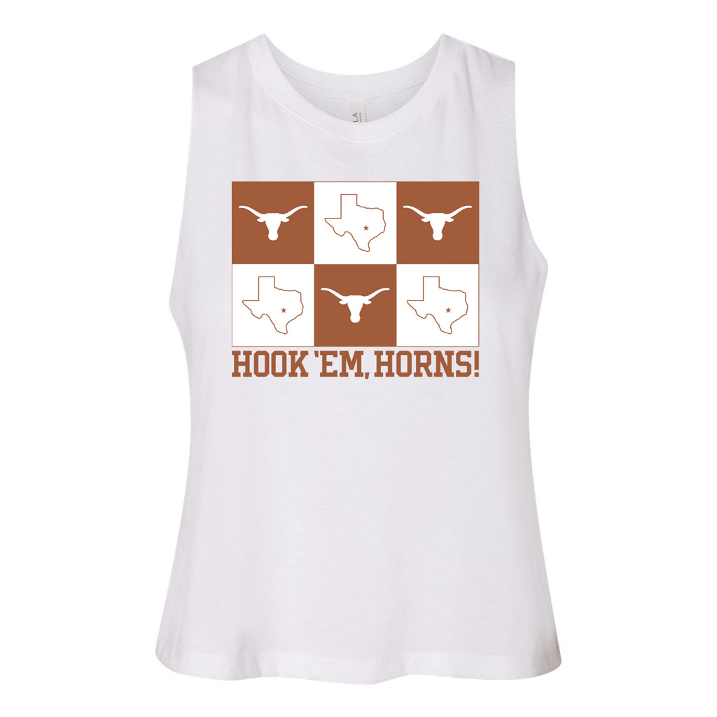 Gridiron Cut-Off Tee- University of Texas