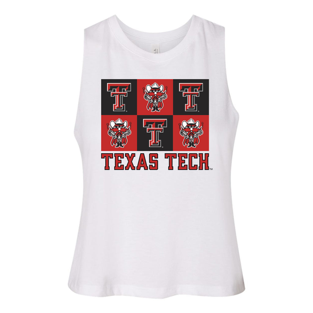 Gridiron Cut-Off Tee- Texas Tech University