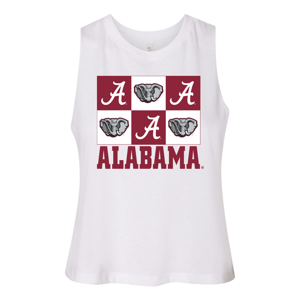 Gridiron Cut-Off Tee- University of Alabama
