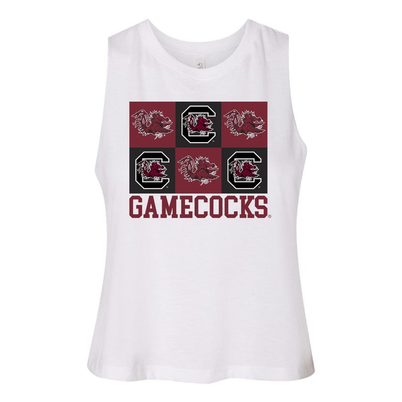 Gridiron Cut-Off Tee- University of South Carolina