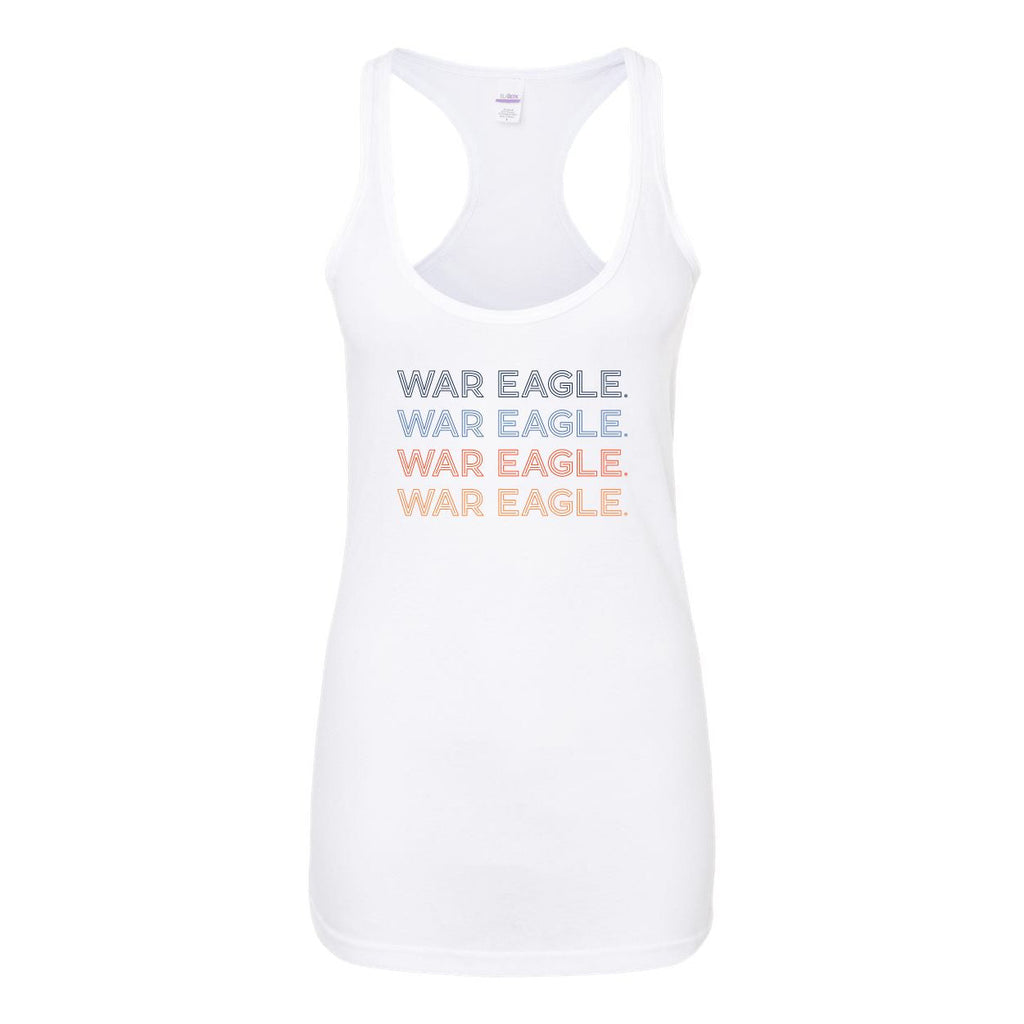 Auburn University Neon Nights Women's Racerback Tank Top in White