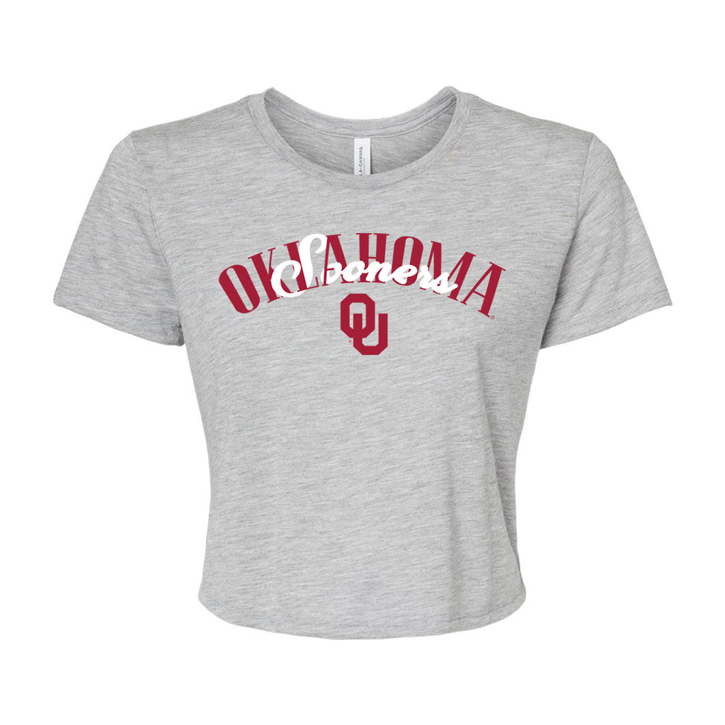 In The Huddle Crop Tee- University of Oklahoma