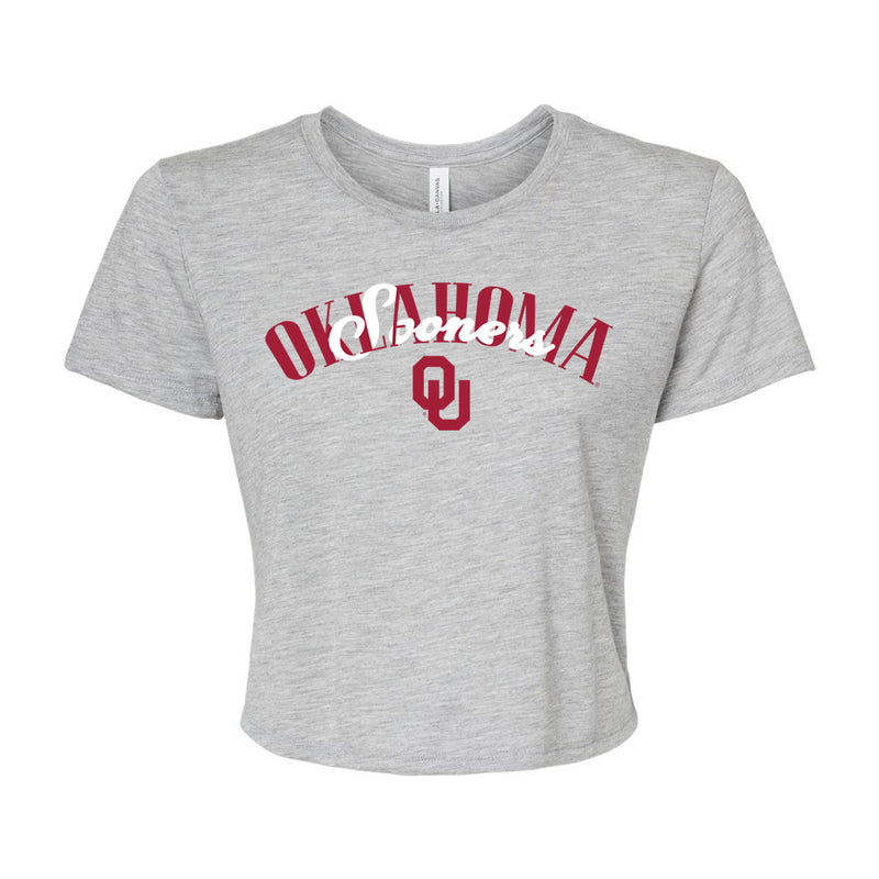 In The Huddle Crop Tee- University of Oklahoma