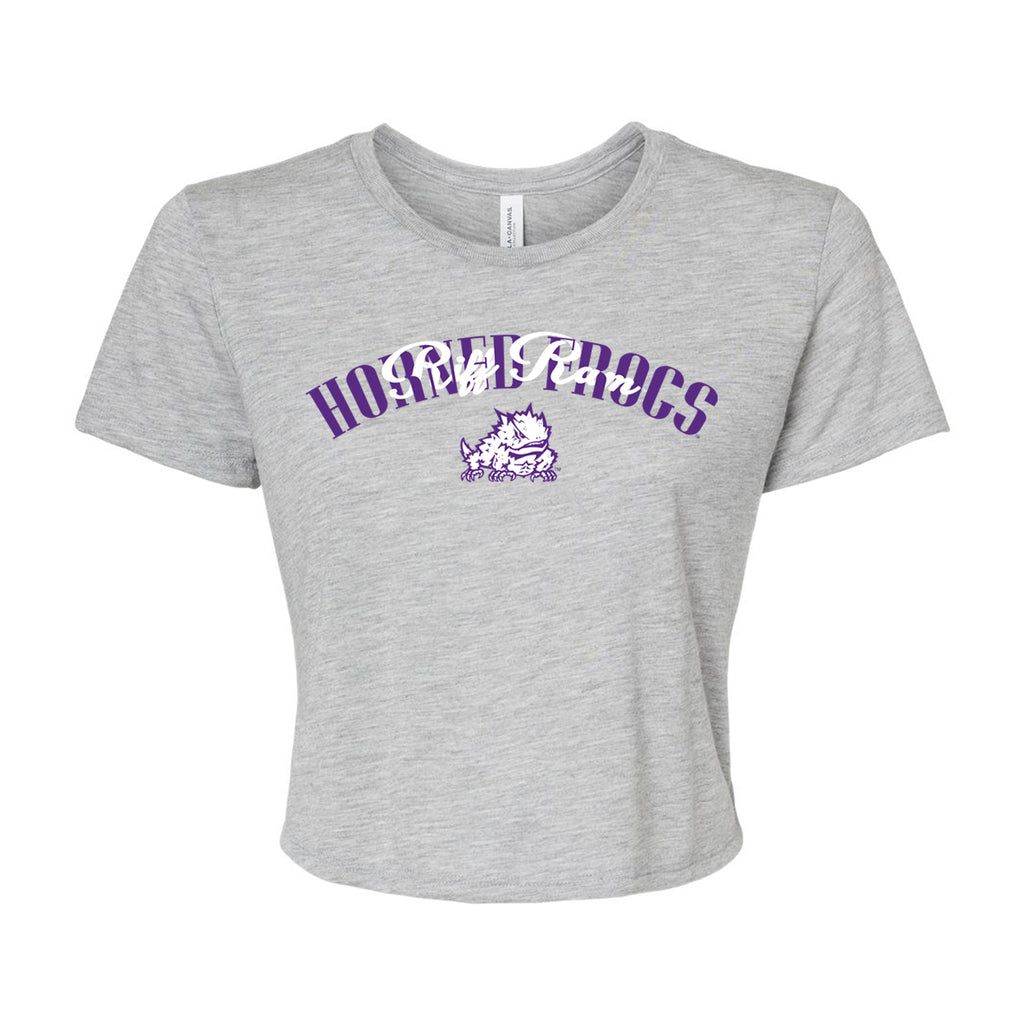 In The Huddle Crop Tee- Texas Christian University