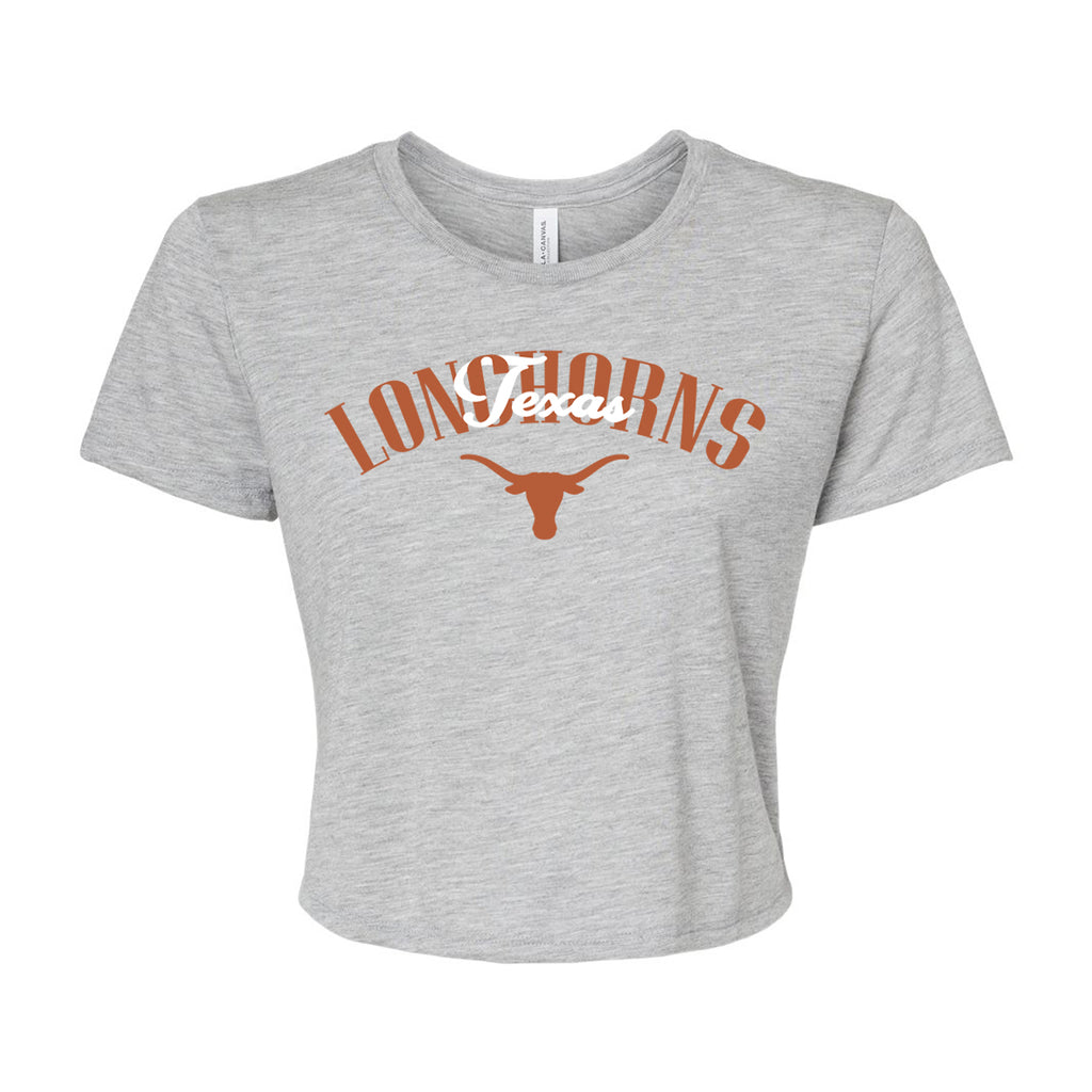In The Huddle Crop Tee- University of Texas