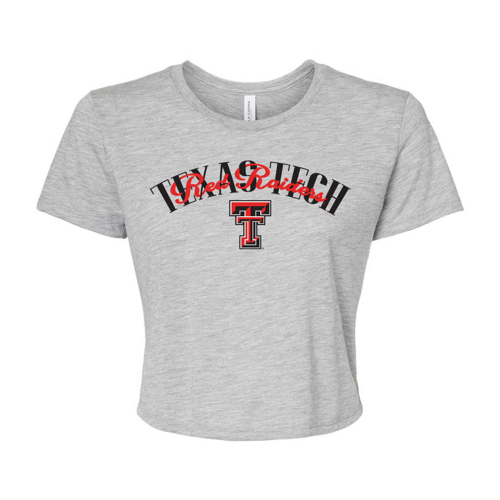 In The Huddle Crop Tee- Texas Tech University