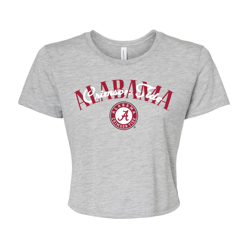 In The Huddle Crop Tee- University of Alabama