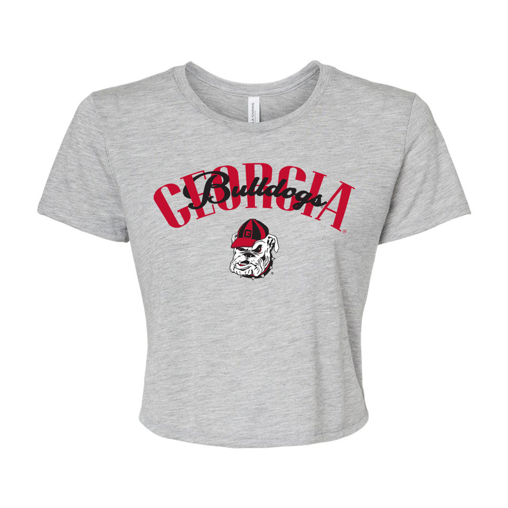 In The Huddle Crop Tee- University of Georgia