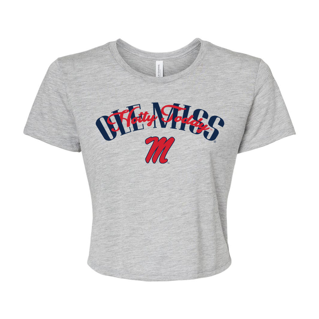 In The Huddle Crop tee- University of Mississippi