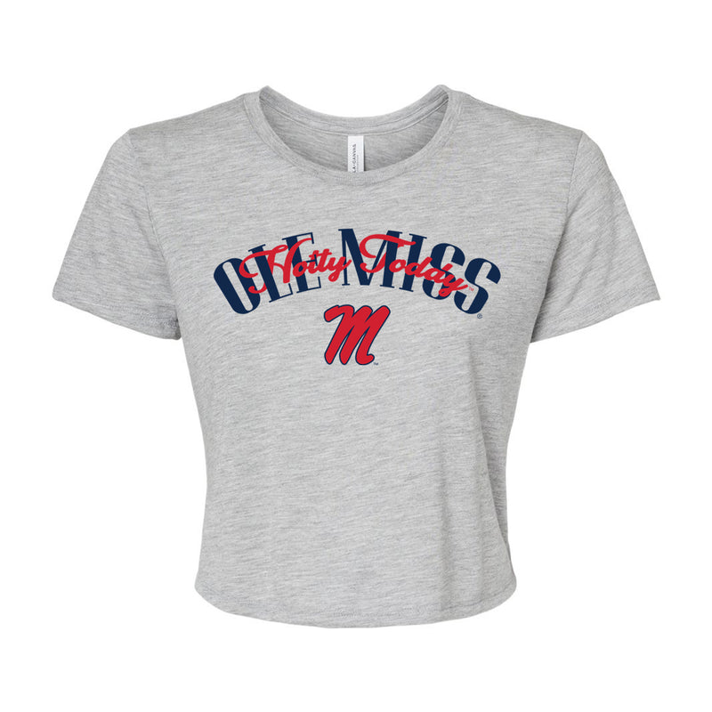In The Huddle Crop tee- University of Mississippi