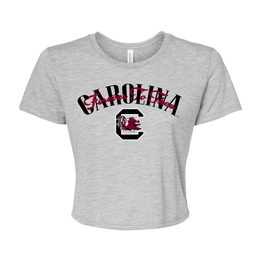 In The Huddle Crop Tee- University of South Carolina