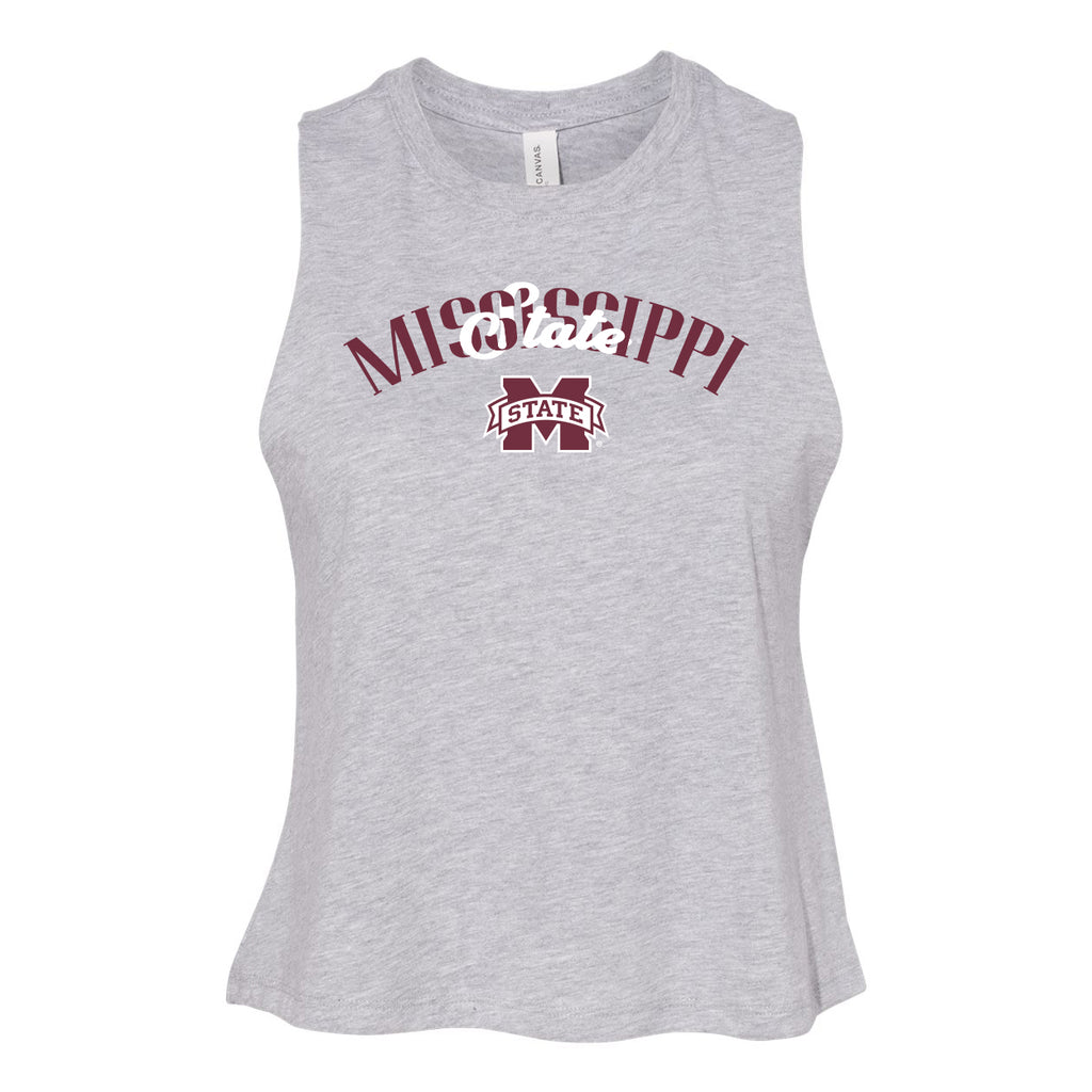 In The Huddle Cutoff Tee- Mississippi State University