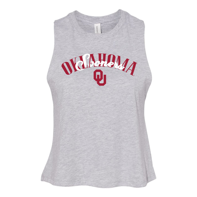 In The Huddle Cutoff Tee- University of Oklahoma