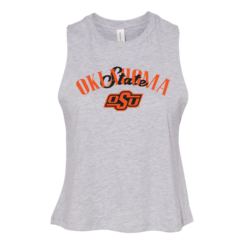 In The Huddle Cutoff Tee- Oklahoma State University