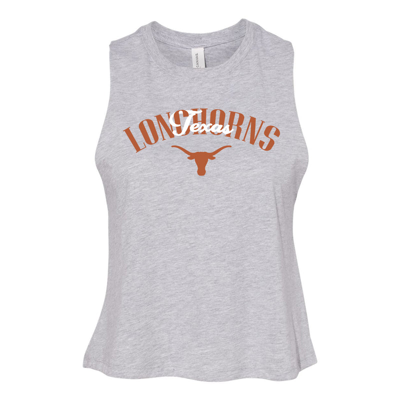 In The Huddle Cutoff Tee- University of Texas