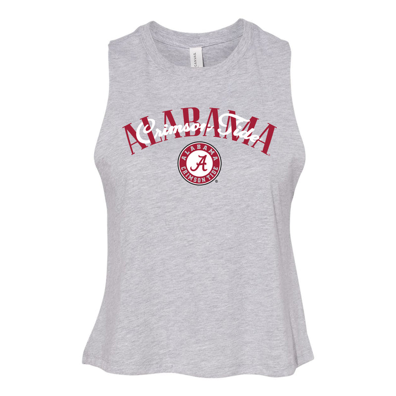 In The Huddle Cutoff Tee- University of Alabama