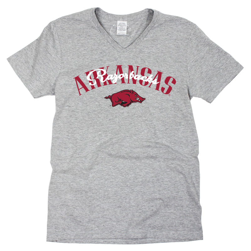 In The Huddle V-Neck- University of Arkansas