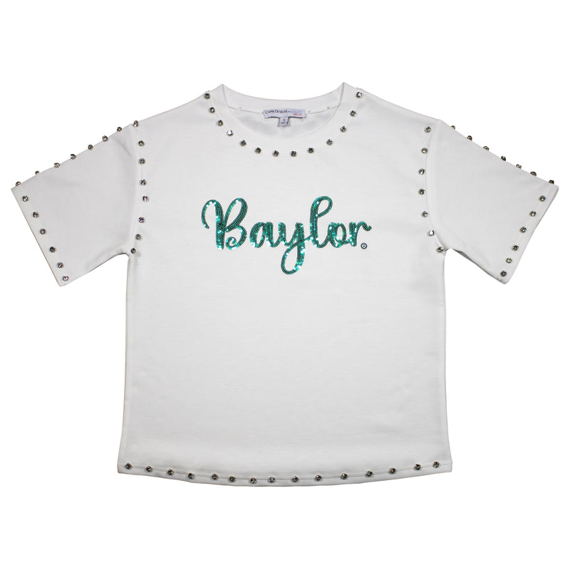 Jeweled Sequin Tee- Baylor University