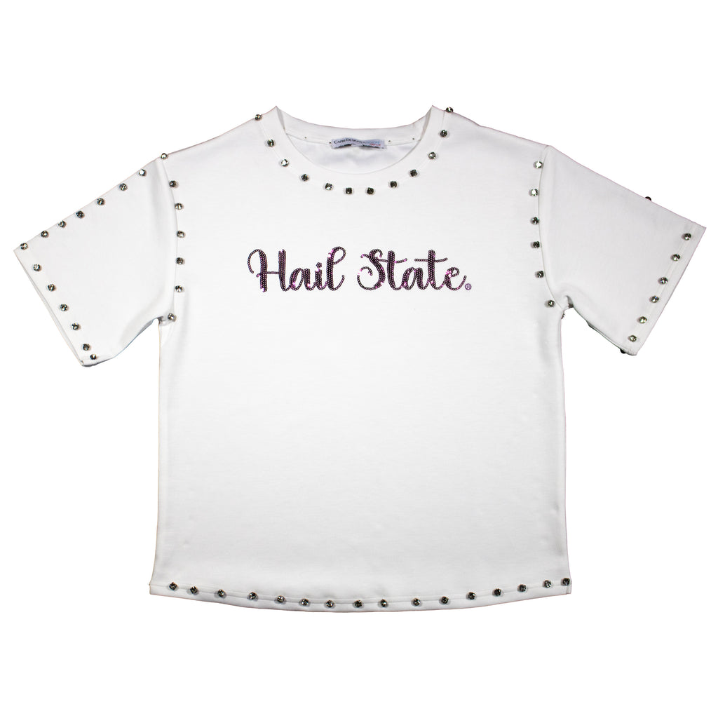 Jeweled Sequin Tee- Mississippi State University
