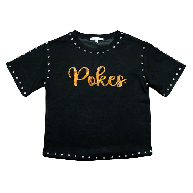 Jeweled Sequin Tee- Oklahoma State University