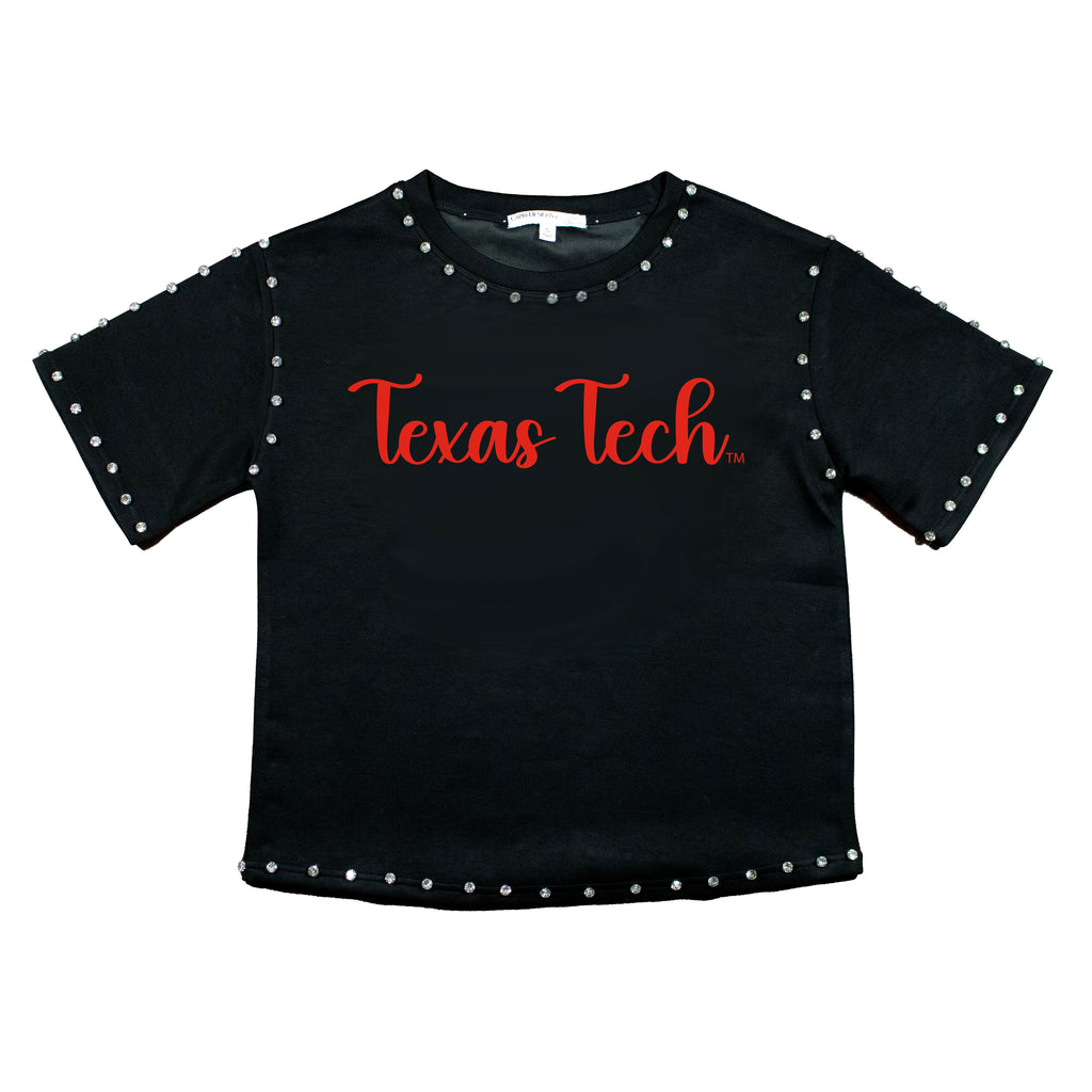 Jeweled Sequin Tee- Texas Tech University