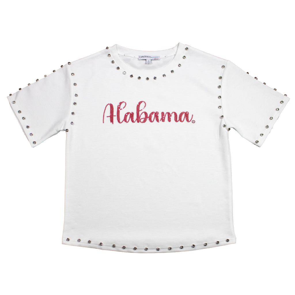 Jeweled Sequin Tee- University of Alabama