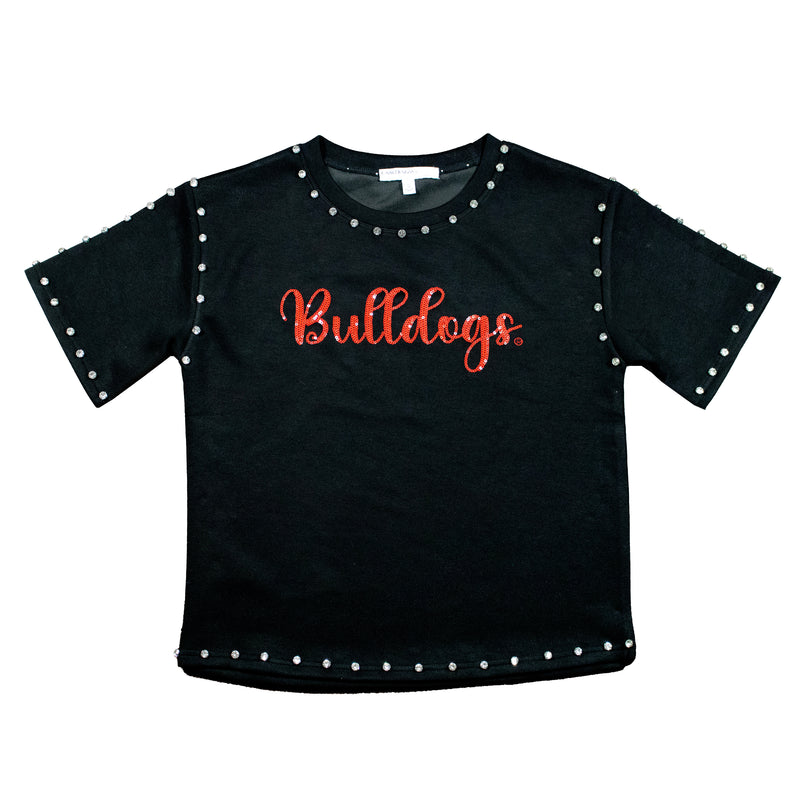 Jeweled Sequin Tee- University of Georgia