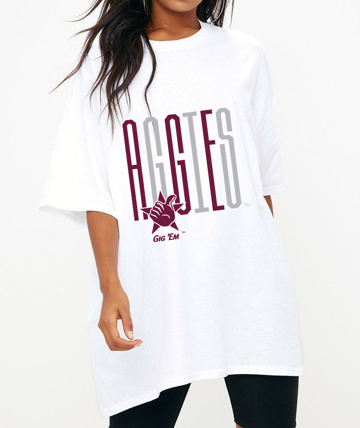 Goal Post Oversize Tee in Texas A&M University