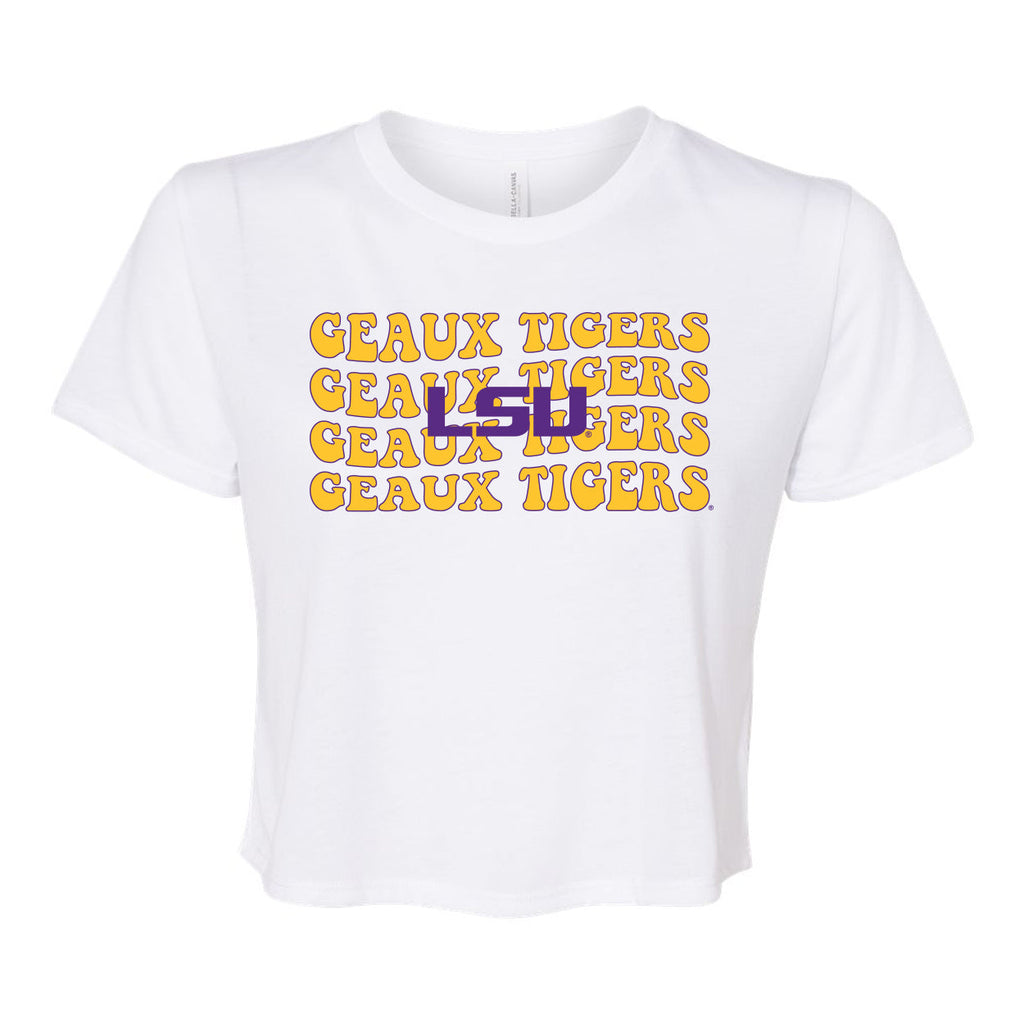 Groovy Gal Crop Short Sleeve T-shirt in Louisiana State University