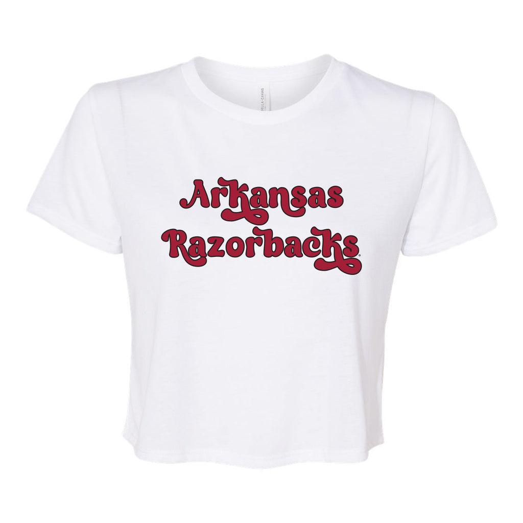 Pep Rally Crop Short Sleeve T-shirt in University of Arkansas