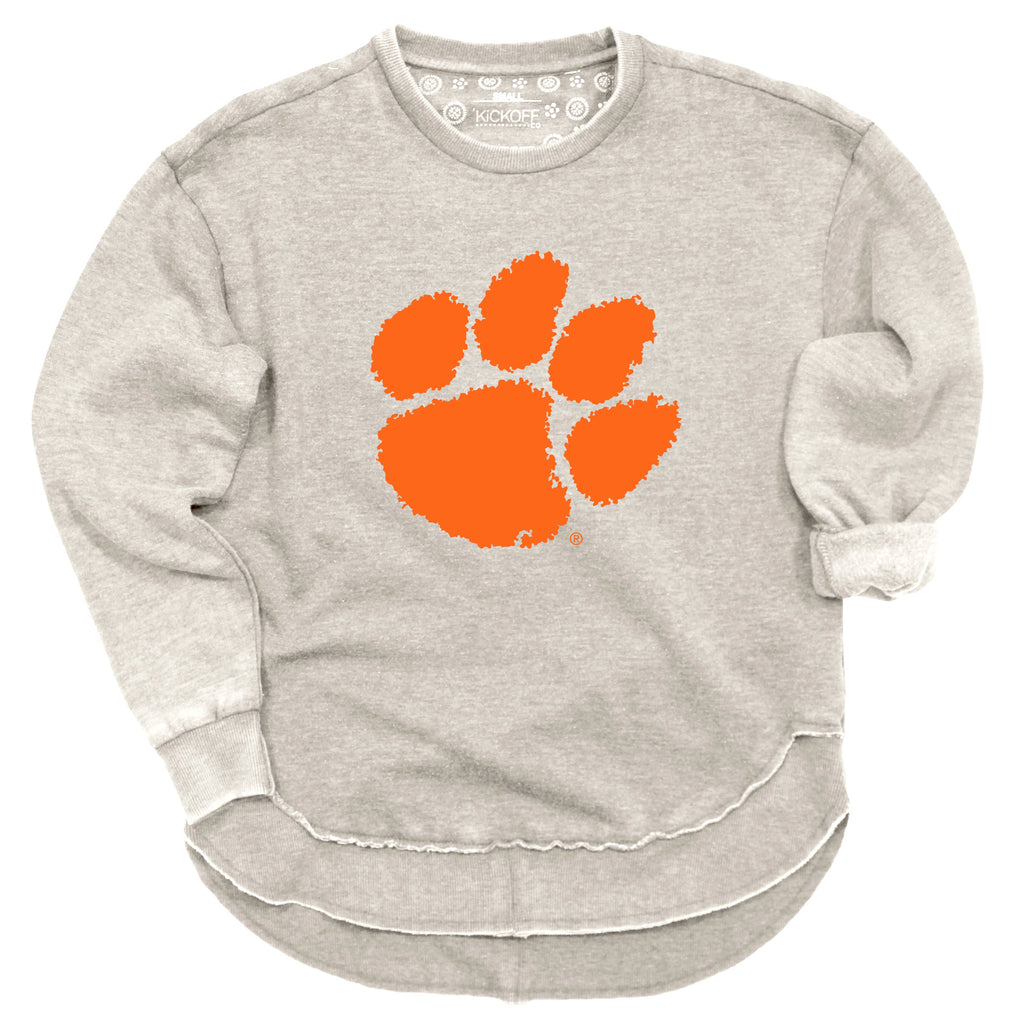 Endzone Poncho Fleece Crew in Clemson University